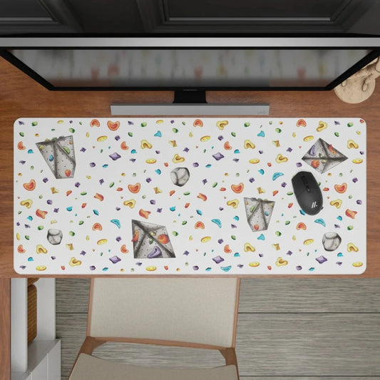 close up of bouldering wall deskmat mousepad watercolour style shop