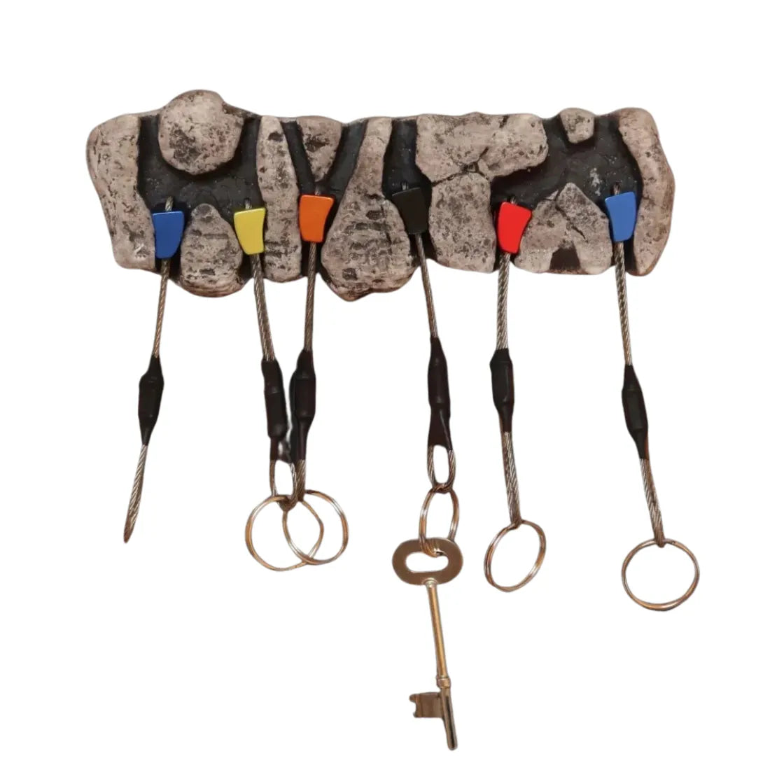 large rock key holder on wooden table sale now
