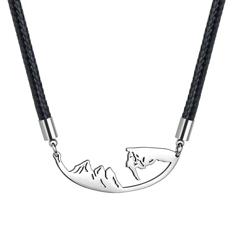 lauren spencer long mountain climber necklace