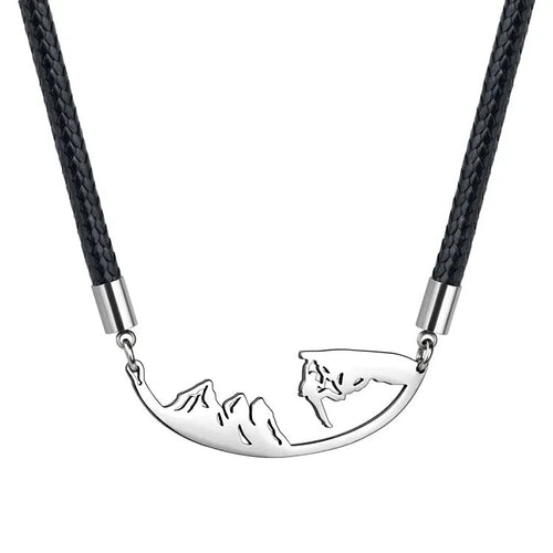 lauren spencer long mountain climber necklace