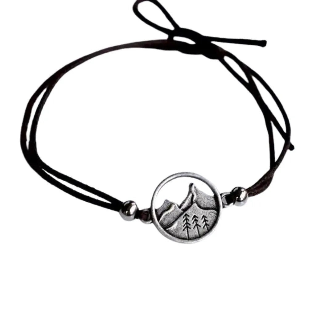 lauren spencer mountain bracelet on wrist