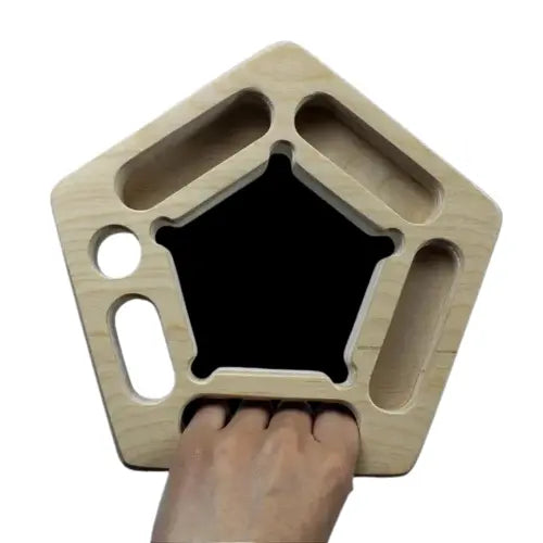 pentagonpro portable wooden hangboard on wall fotor
