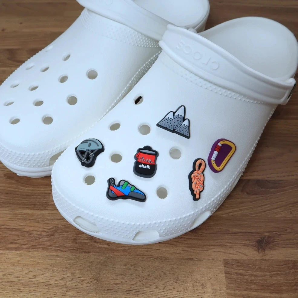 side view of rock climbing shoe charms 6 pcs