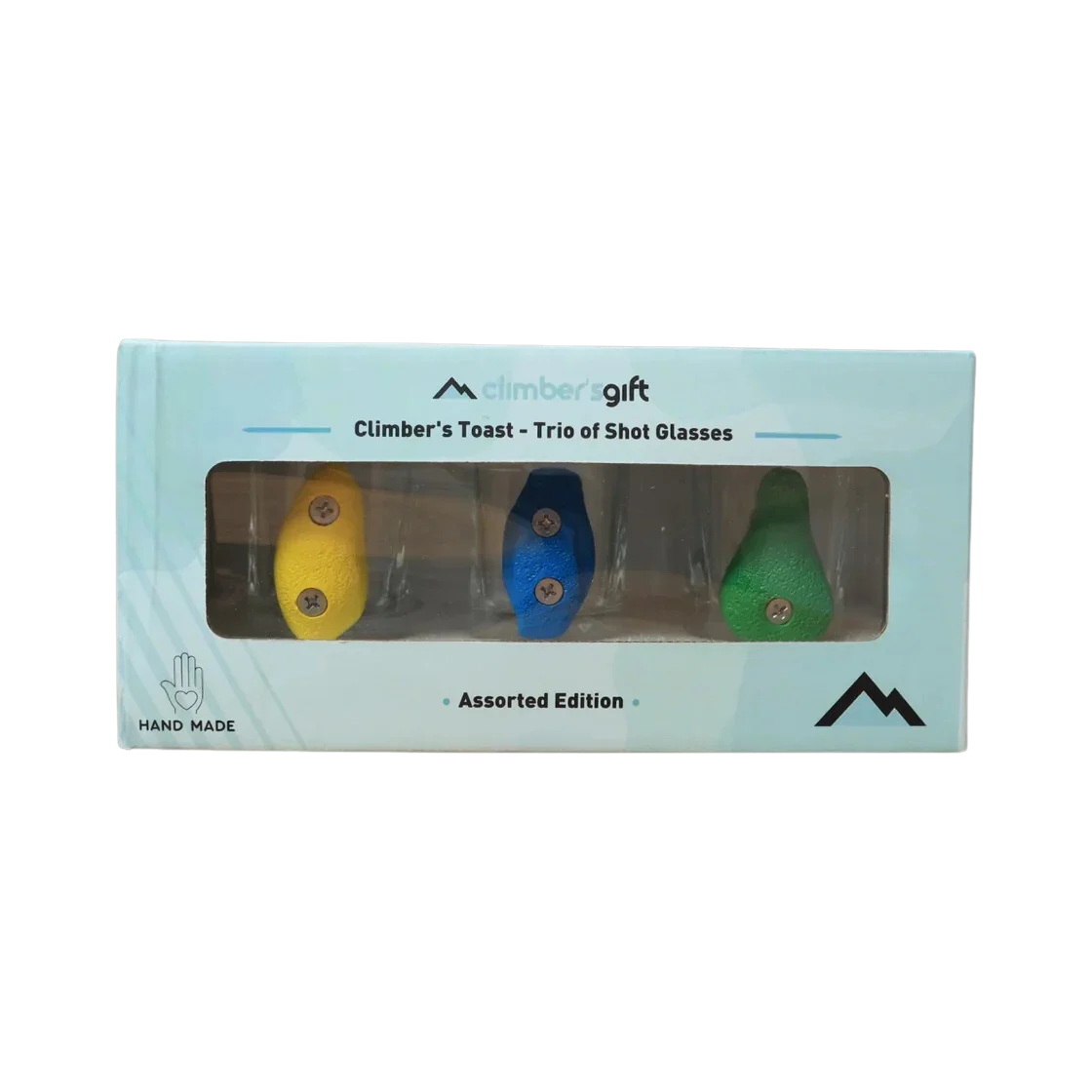 close up of climbing shot glasses shop now