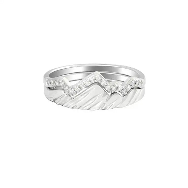 Lauren-Spencer Stackable Mountain Ring Set - Image 1