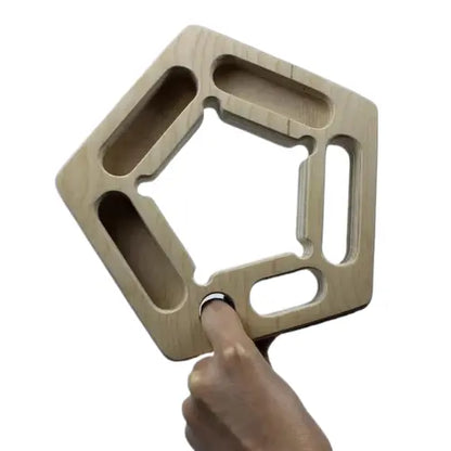 close up of pentagonpro portable wooden