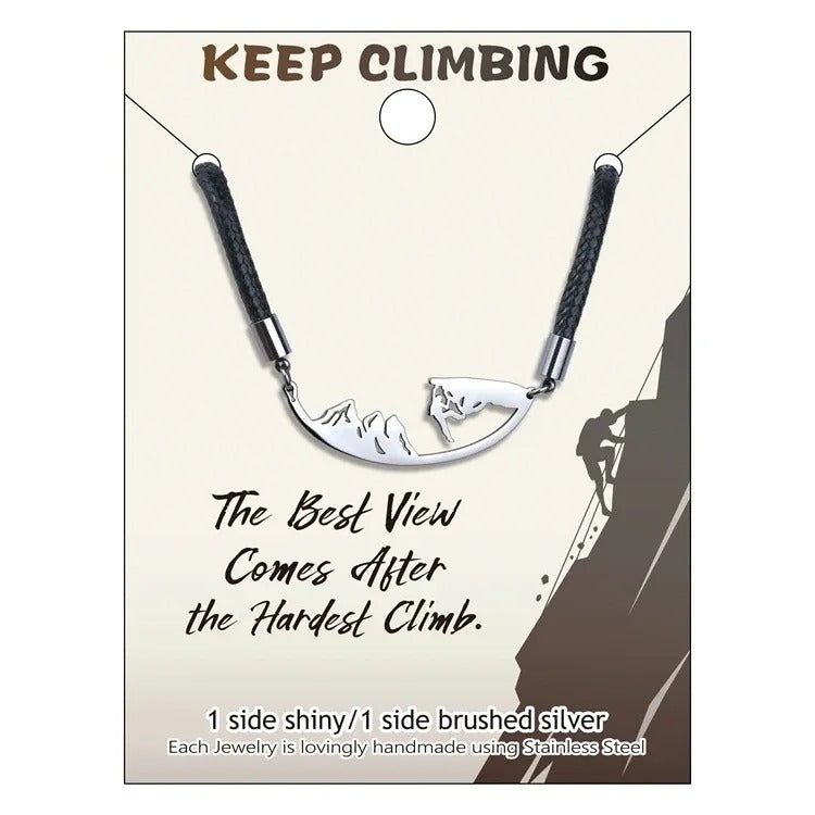elegant long necklace for mountain climbers