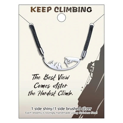 elegant long necklace for mountain climbers