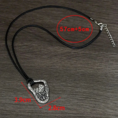 lauren spencer carabiner necklace on model