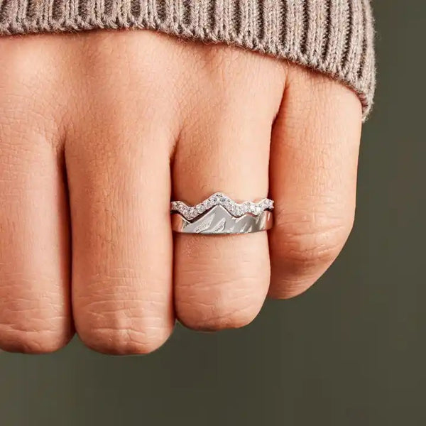 Lauren-Spencer Stackable Mountain Ring Set - Image 2