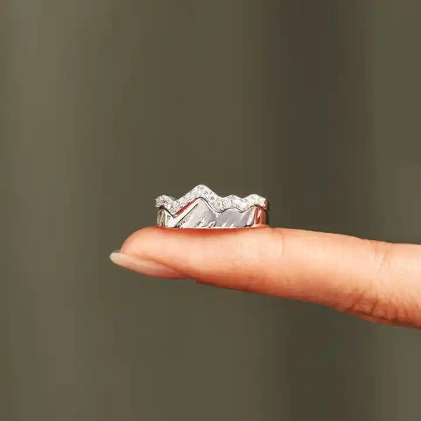 Lauren-Spencer Stackable Mountain Ring Set - Image 3