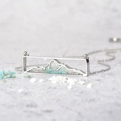 lauren spencer turquoise white howlite mountain necklace