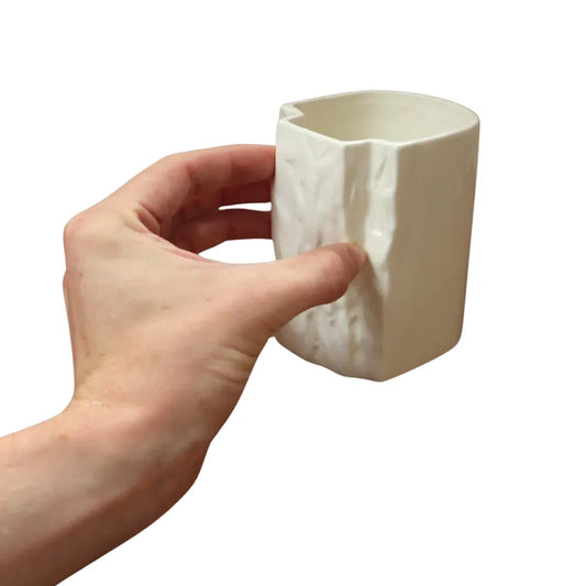 minimalist crux mug white background