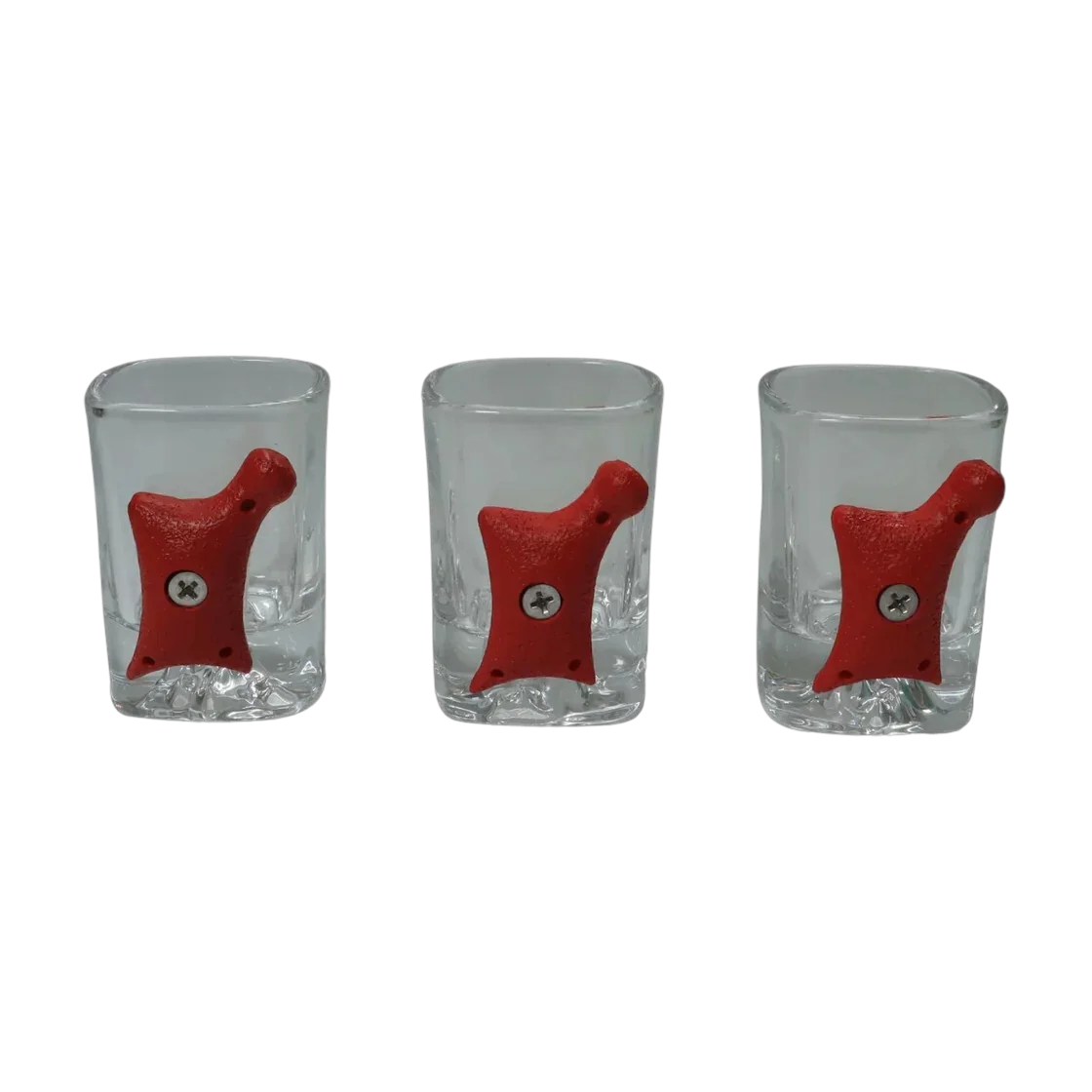 pair of speed climbing shot glasses