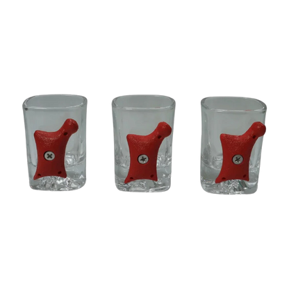 pair of speed climbing shot glasses
