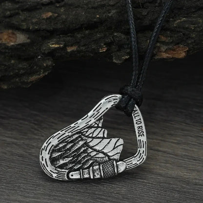 side view of lauren spencer carabiner necklace