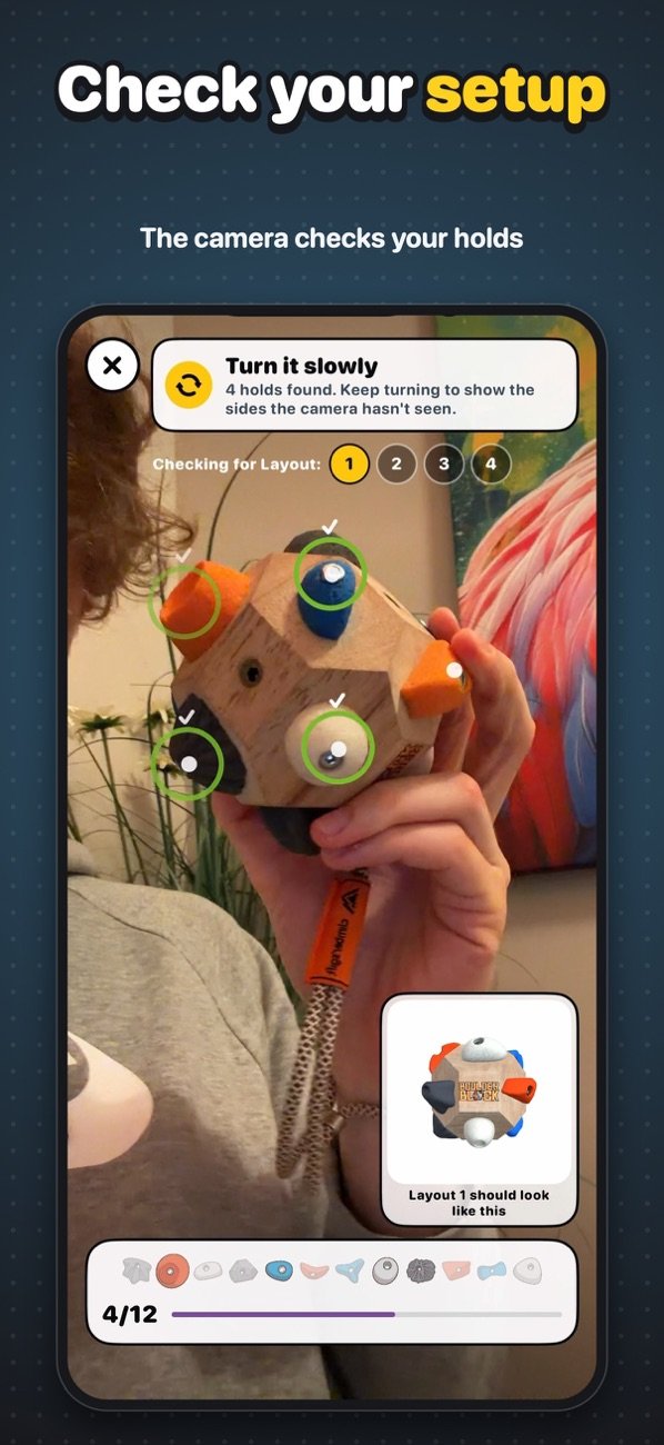 The camera checks your setup